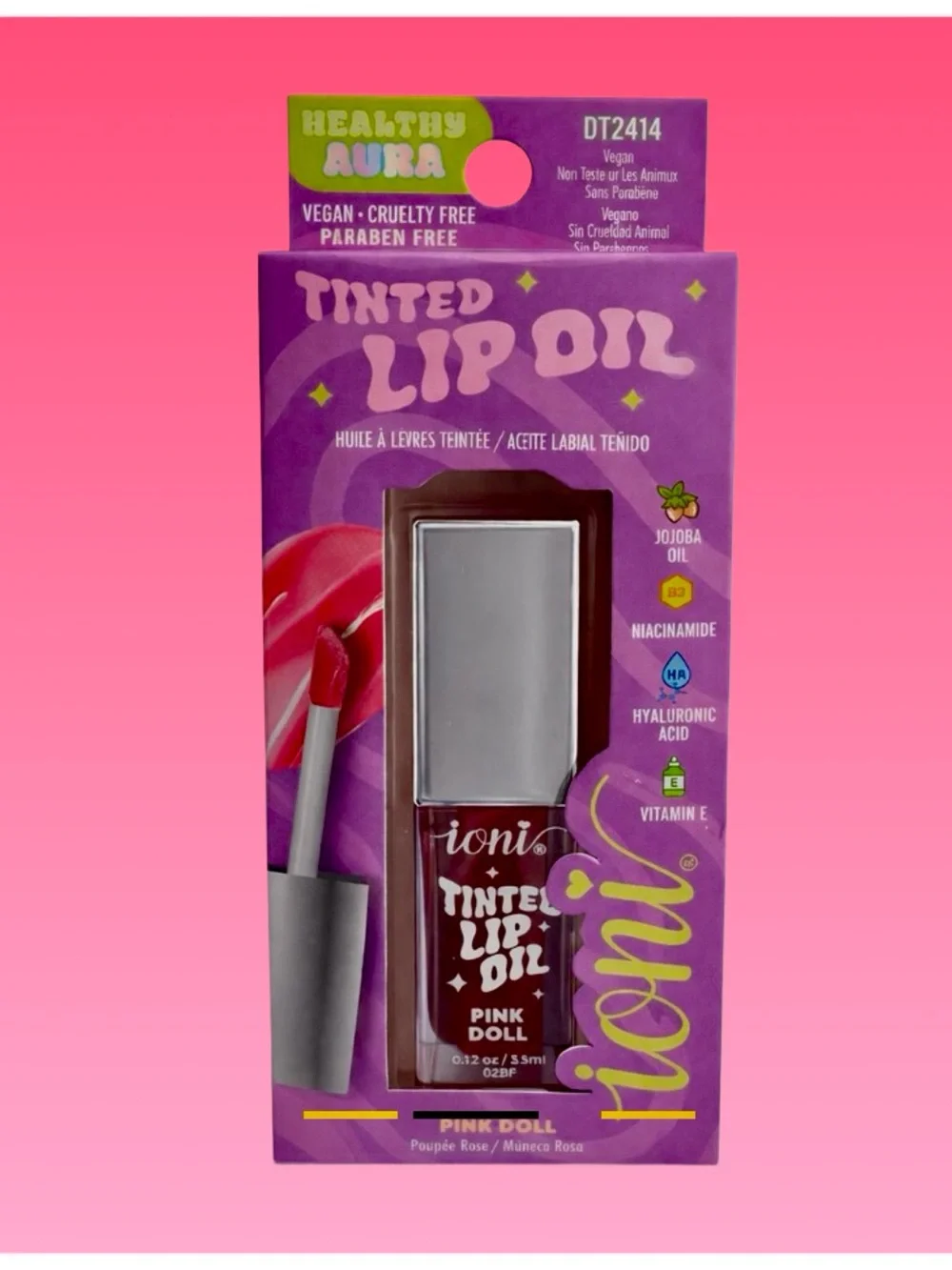Ioni Tinted Lip Oil - Pink Doll